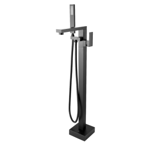 Vog Gun Metal Freestanding Tap with Handheld Shower